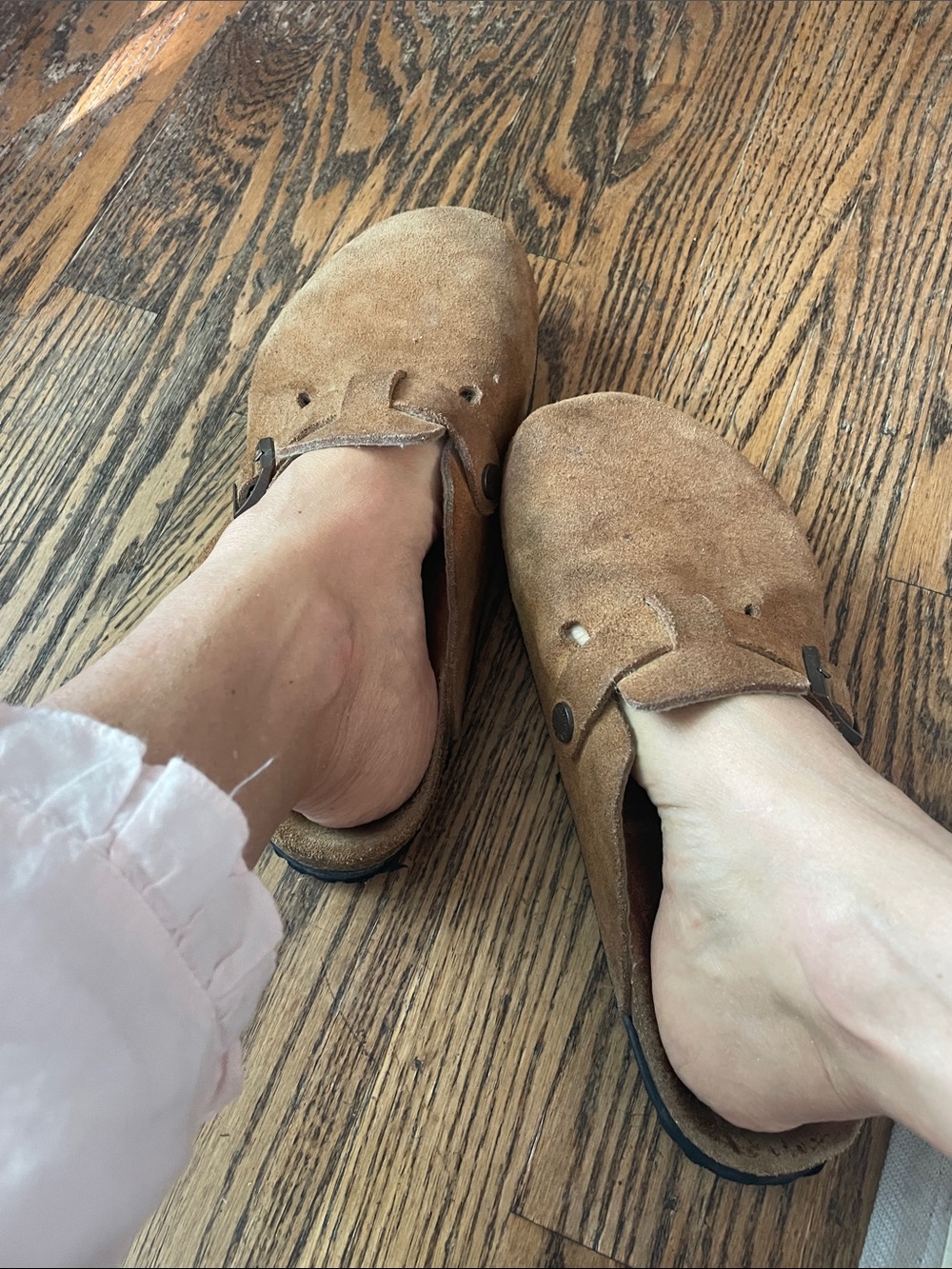 Birkenstock Boston Suede Clogs Taupe Tan Mules Size 38 Regular Fit (wide) - Picture 10 of 10